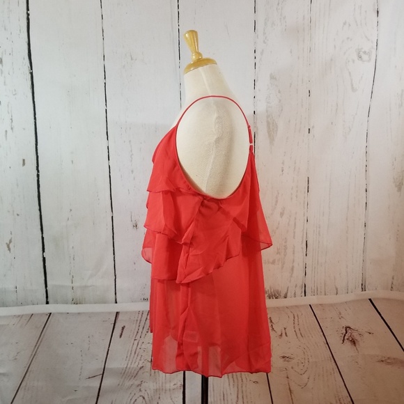 Sheer Ruffle Camisole Plus Size Top - Picture 6 of 8